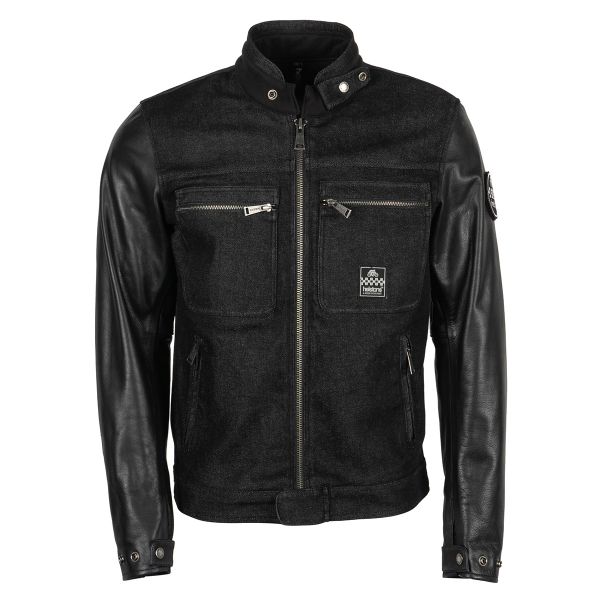 Motorcycle Jackets Helstons Winston Coton Leather Black