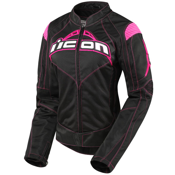 Motorcycle Jackets ICON Contra Black Pink