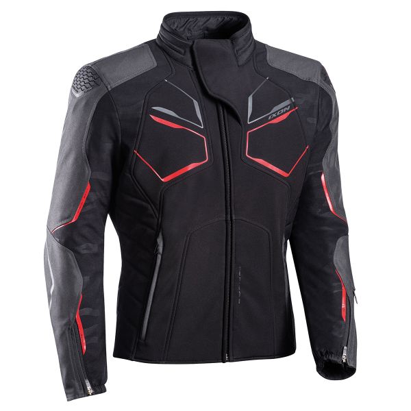 Motorcycle Jackets Ixon Cell Black Grey Red Motorcycle Jackets Ixon Cell Black Grey Red