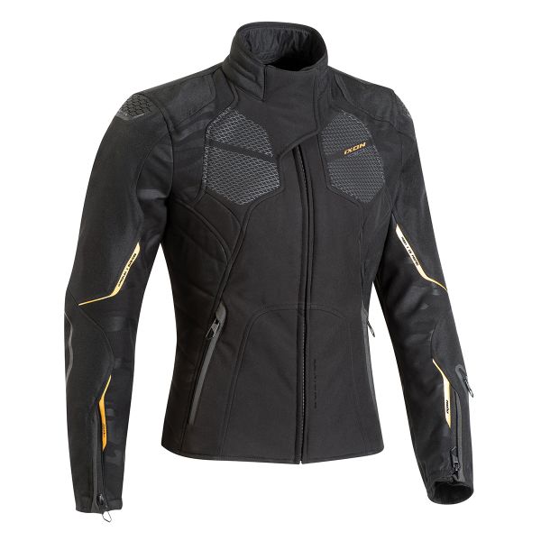 Motorcycle Jackets Ixon Cell Lady Black Gold Motorcycle Jackets Ixon Cell Lady Black Gold