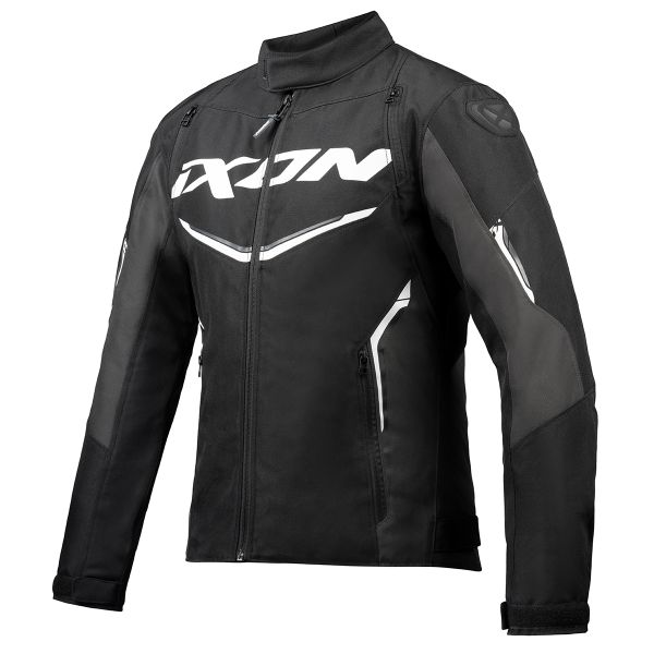 Motorcycle Jackets Ixon Cordolo Black Anthracite White Motorcycle Jackets Ixon Cordolo Black Anthracite White