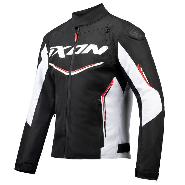 Motorcycle Jackets Ixon Cordolo Black White Red Motorcycle Jackets Ixon Cordolo Black White Red