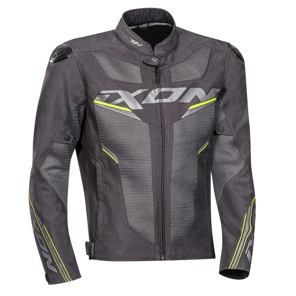 Motorcycle Jackets Ixon Draco Anthracite Grey Bright Yellow Motorcycle Jackets Ixon Draco Anthracite Grey Bright Yellow