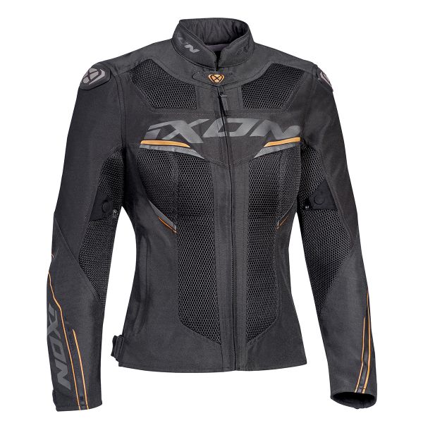 Motorcycle Jackets Ixon Draco Lady Anthracite Black Gold Motorcycle Jackets Ixon Draco Lady Anthracite Black Gold