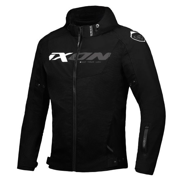Motorcycle Jackets Ixon Fierce Black Grey White Motorcycle Jackets Ixon Fierce Black Grey White