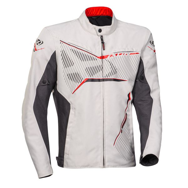 Motorcycle Jackets Ixon Slash Light Grey Anthracite Red Motorcycle Jackets Ixon Slash Light Grey Anthracite Red