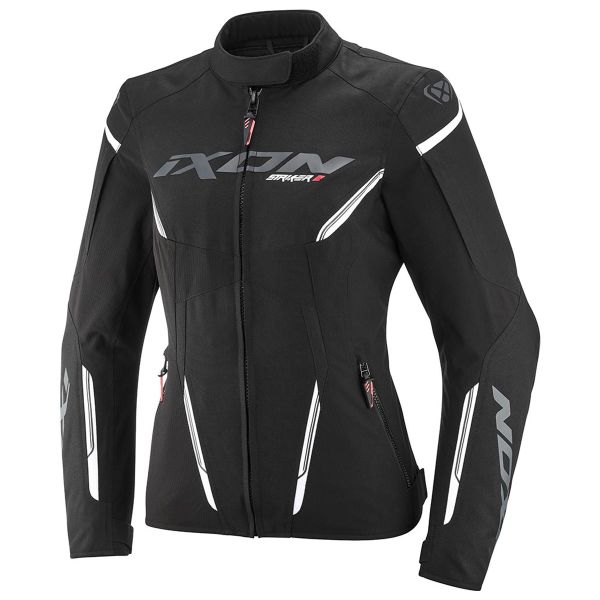 Motorcycle Jackets Ixon Striker 2 Lady Black White Motorcycle Jackets Ixon Striker 2 Lady Black White