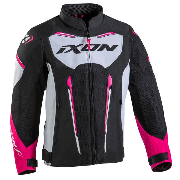 Motorcycle Jackets Ixon Striker Air K L Black White Fuchsia Motorcycle Jackets Ixon Striker Air K L Black White Fuchsia