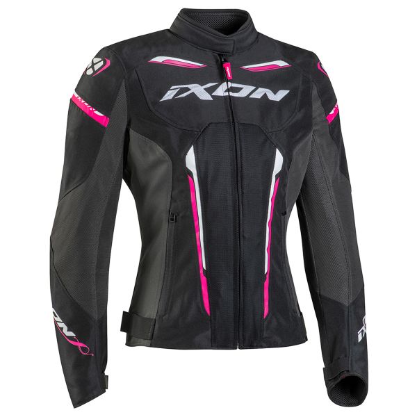 Motorcycle Jackets Ixon Striker Air LD Black White Fuchsia