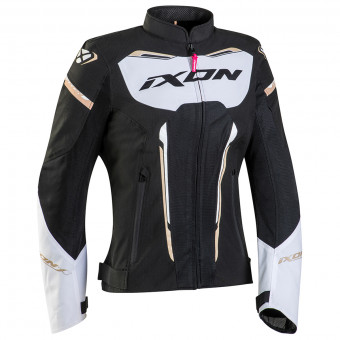 Motorcycle Jackets Ixon Striker Air LD Black White Gold