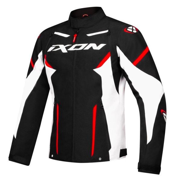 Motorcycle Jackets Ixon Striker Black White Bright Red CE Motorcycle Jackets Ixon Striker Black White Bright Red CE
