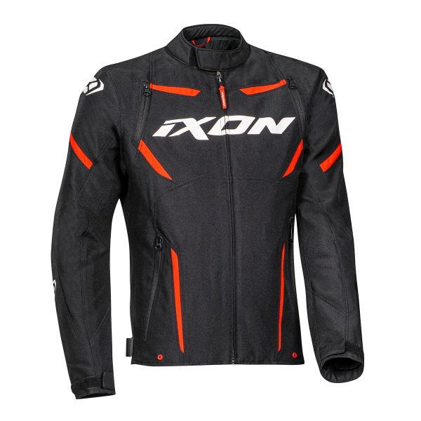 Motorcycle Jackets Ixon Striker Black White Red CE Motorcycle Jackets Ixon Striker Black White Red CE