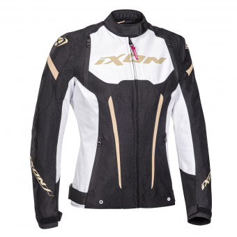 Motorcycle Jackets Ixon Striker Lady Black White Gold CE