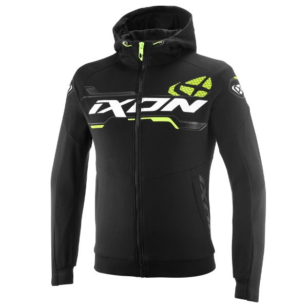 Motorcycle Jackets Ixon Touchdown Ultra Black White Bright Yellow
