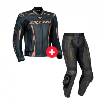 Motorcycle Jackets Ixon Vortex 2 Jacket Black + Vortex 2 Pant Black