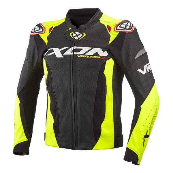 Motorcycle Jackets Ixon Vortex 3 Jacket Black Bright Yellow Motorcycle Jackets Ixon Vortex 3 Jacket Black Bright Yellow