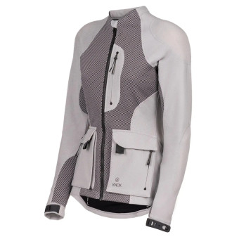 Motorcycle Jackets Knox Armoured Womens Tor Armoured Shirt Light Grey