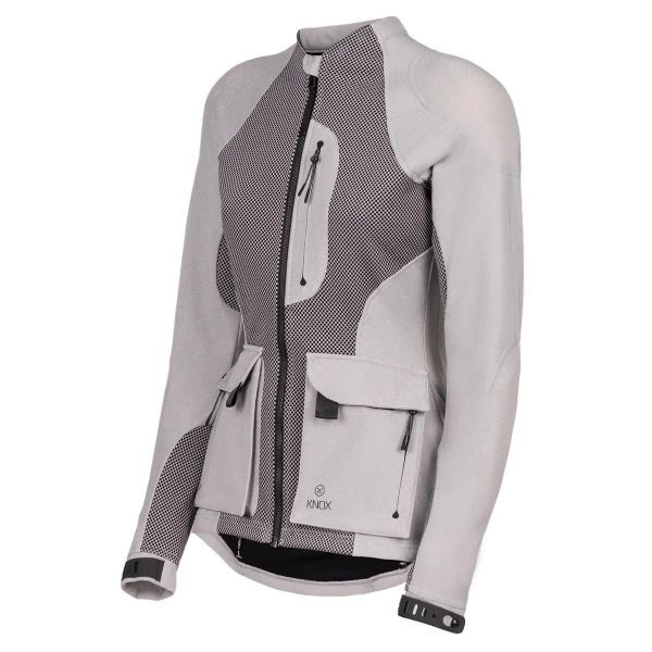 Motorcycle Jackets Knox Armoured Womens Tor Armoured Shirt Light Grey