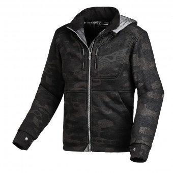 Motorcycle Jackets Macna District Hoodie Grey Print