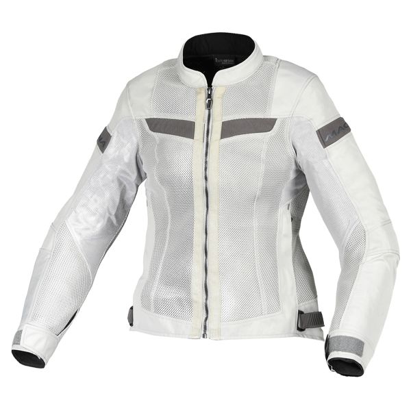 Motorcycle Jackets Macna Velotura Woman Light Grey