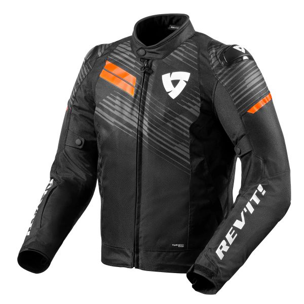 Motorcycle Jackets REV'IT Apex H2O Black Neon Orange