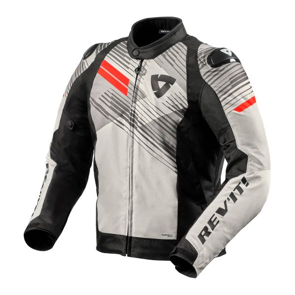 Motorcycle Jackets REV'IT Apex H2O Grey Neon Red Motorcycle Jackets REV'IT Apex H2O Grey Neon Red