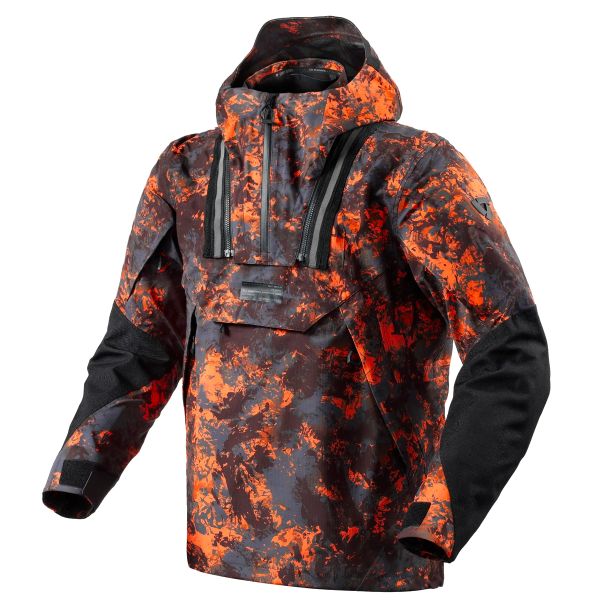 Motorcycle Jackets REV'IT Blackwater 2 H2O Black Orange Motorcycle Jackets REV'IT Blackwater 2 H2O Black Orange