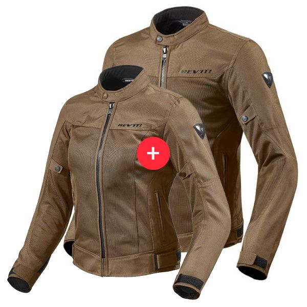 Motorcycle Jackets REV'IT Duo Eclipse Brown Man and Woman
