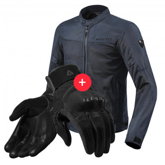 Motorcycle Jackets REV'IT Eclipse Dark Blue + Mosca Black