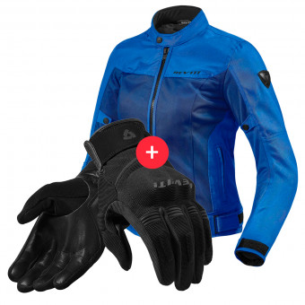 Motorcycle Jackets REV'IT Eclipse Ladies Blue + Mosca Ladies Black