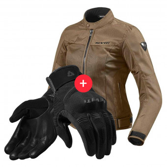 Motorcycle Jackets REV'IT Eclipse Ladies Brown + Mosca Ladies Black