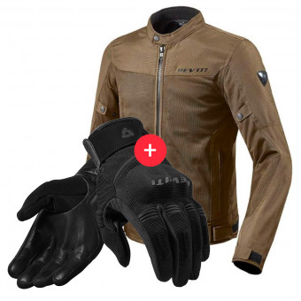 Motorcycle Jackets REV'IT Eclipse Brown + Mosca Black