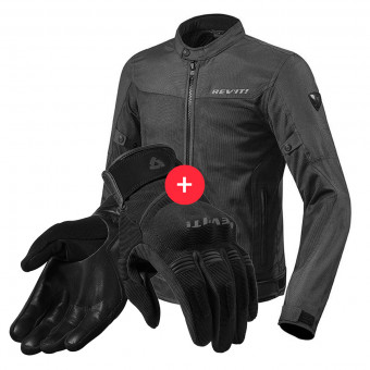 Motorcycle Jackets REV'IT Eclipse Black + Mosca Black