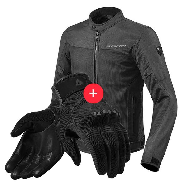 Motorcycle Jackets REV'IT Eclipse Black + Mosca Black