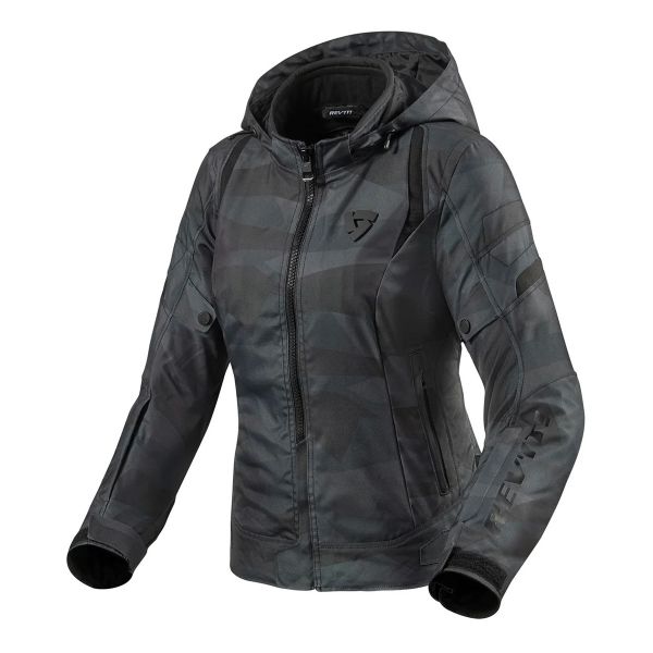 Motorcycle Jackets REV'IT Flare 2 Ladies Camo Black Grey