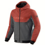 Motorcycle Jackets REV'IT Hoodie Parabolica 2 Burgundy Red Grey