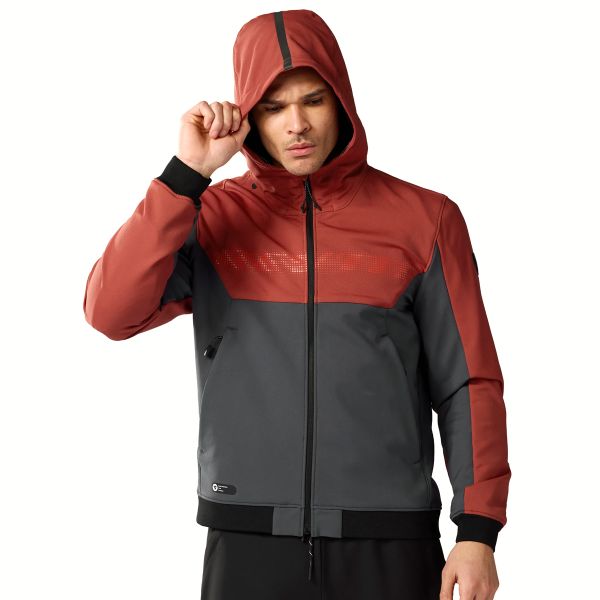 REV'IT Hoodie Parabolica 2 Burgundy Red Grey