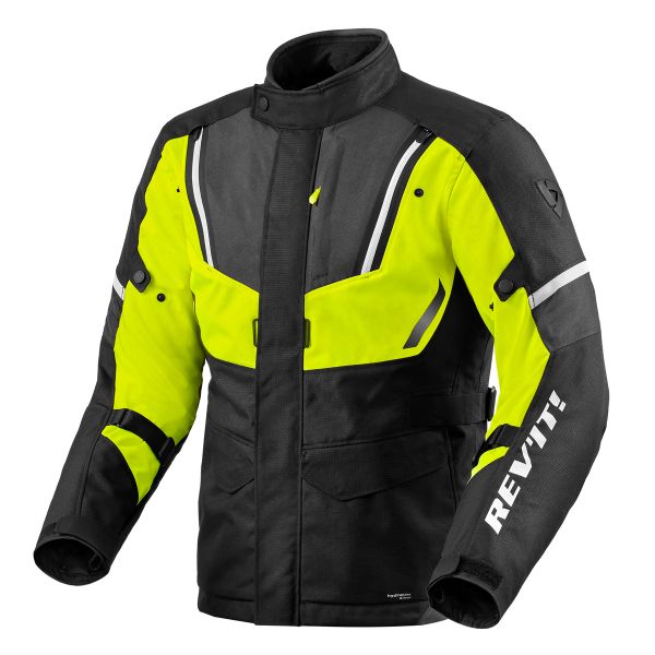 Motorcycle Coats REV'IT Move H2O Black Neon Yellow