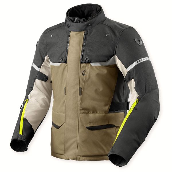 Motorcycle Jackets REV'IT Outback 4 H2O Green Anthracite