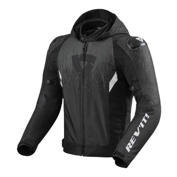 Motorcycle Jackets REV'IT Quantum 2 H2O Black Charcoal Grey Motorcycle Jackets REV'IT Quantum 2 H2O Black Charcoal Grey