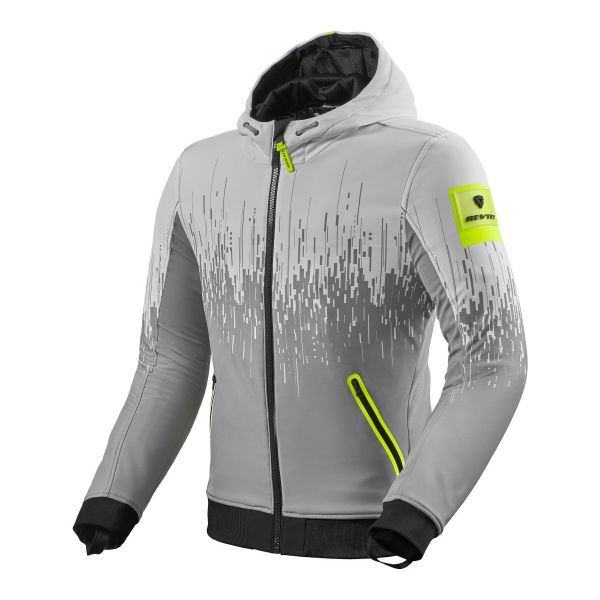 Motorcycle Jackets REV'IT Quantum 2 WB Light Grey Neon Yellow