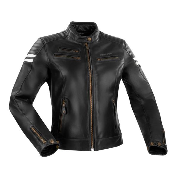 Motorcycle Jackets Segura Lady Funky Black White