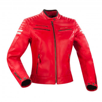 Motorcycle Jackets Segura Lady Funky Red White Motorcycle Jackets Segura Lady Funky Red White