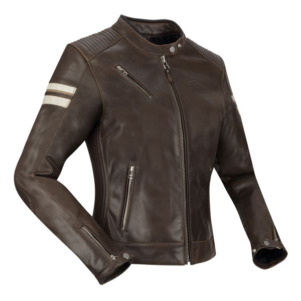 Motorcycle Jackets Segura Lady Romeo Brown White Motorcycle Jackets Segura Lady Romeo Brown White
