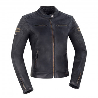Motorcycle Jackets Segura Lady Stripe Crystal Black