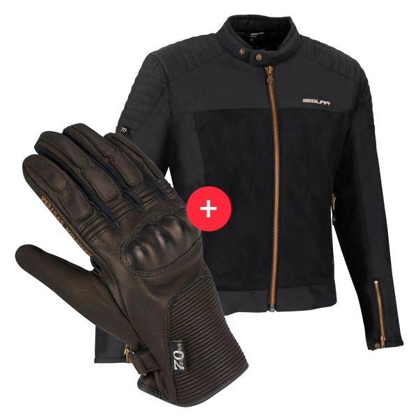 Motorcycle Jackets Segura Oskar Black + Swan Black