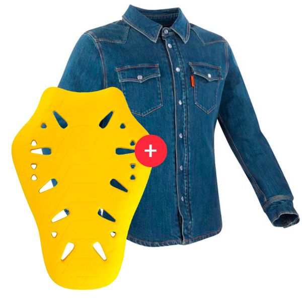 Motorcycle Jackets Segura Terence Blue + Flex Omega Back Protector Level 2 Motorcycle Jackets Segura Terence Blue + Flex Omega Back Protector Level 2