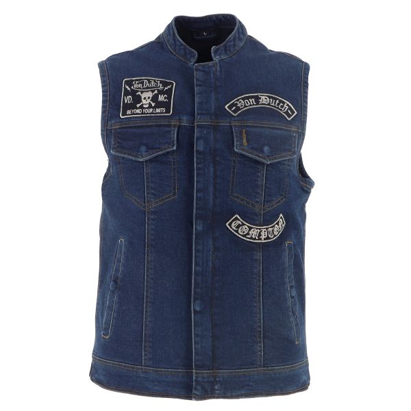 Motorcycle Jackets Von Dutch Apache Denim Blue Dirty