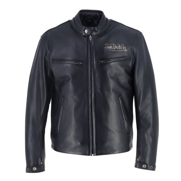 Motorcycle Jackets Von Dutch Basic Leather Rag Black