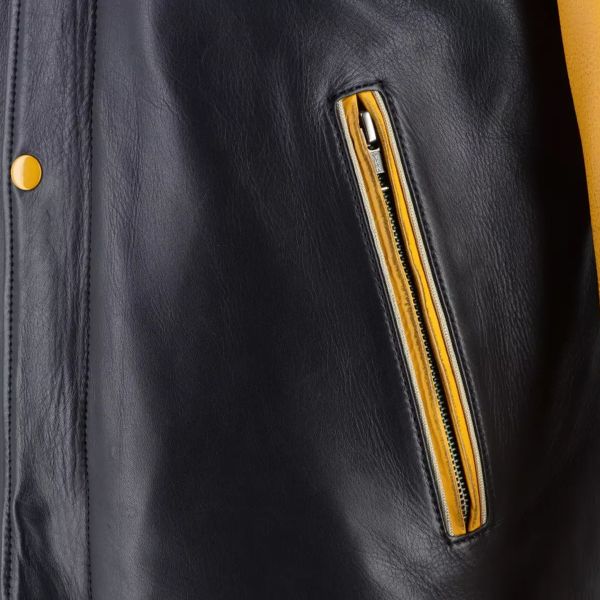 Von Dutch Brooklyn Leather Wash Black Yellow